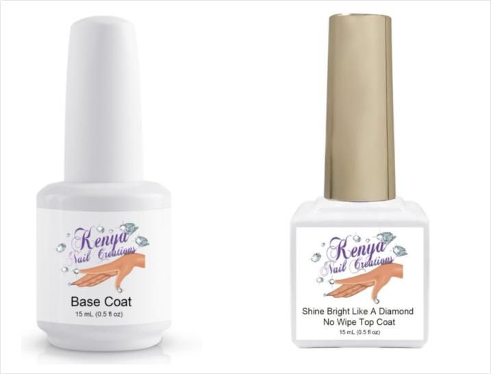 Kenya Nail Creations Base Coat &amp; Shine Bright Like A Diamond Top Coat Combo