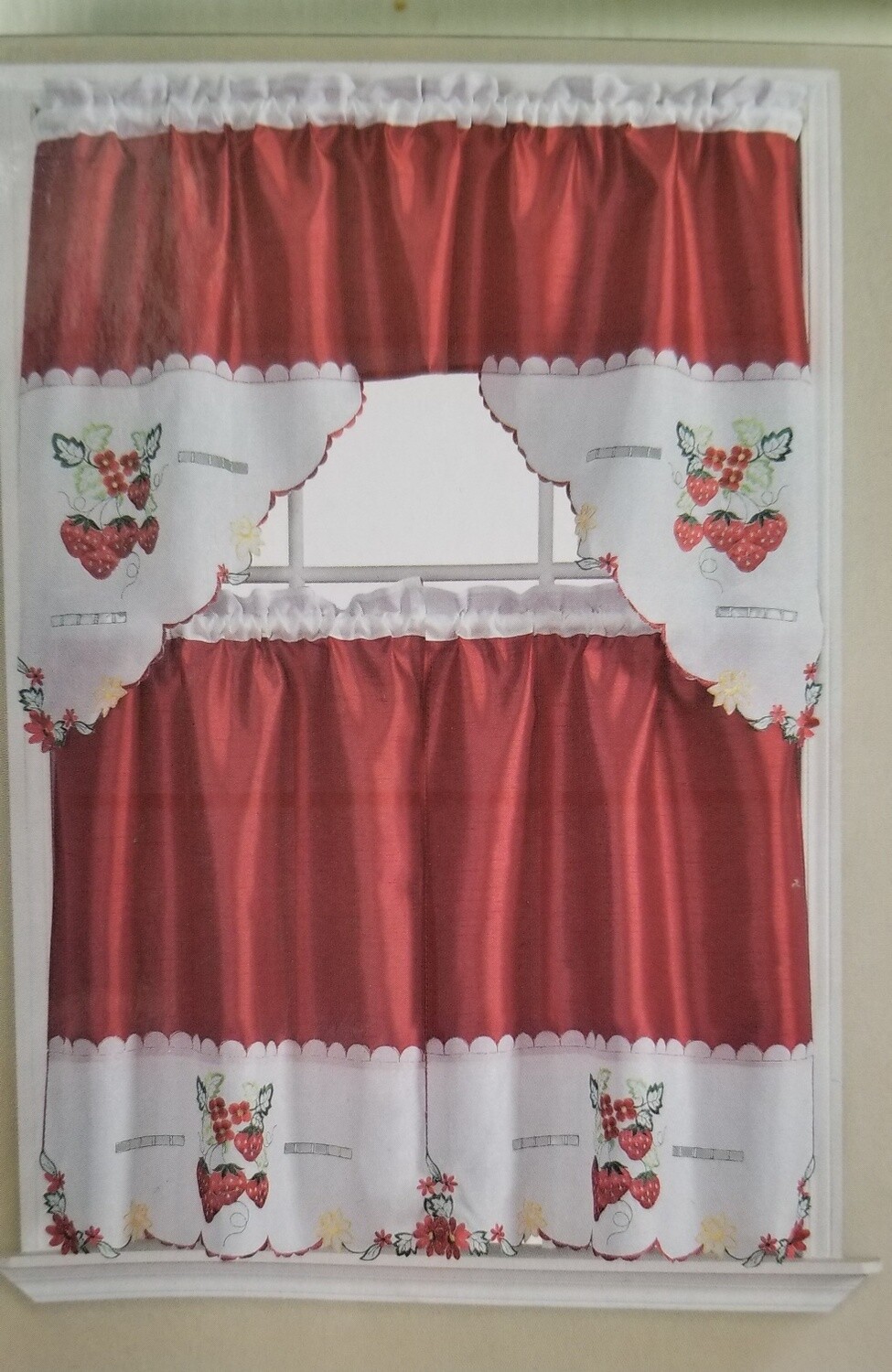 Strawberry kitchen curtain