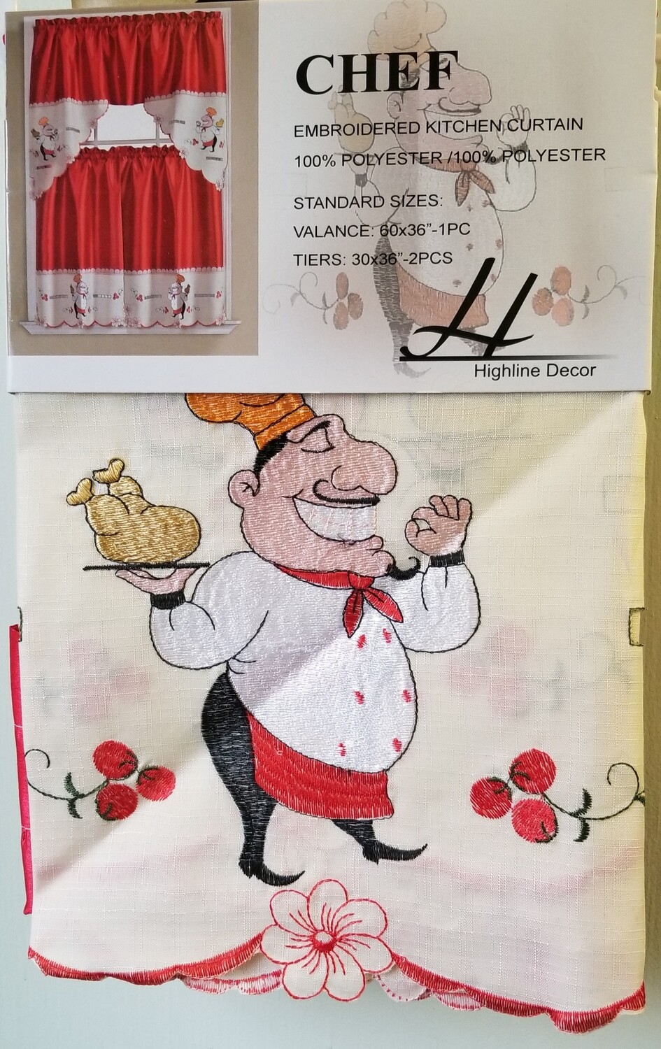 Chef kitchen curtain