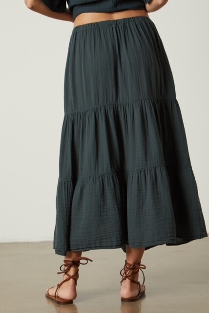 Danille cotton gauze skirt (WHITE)