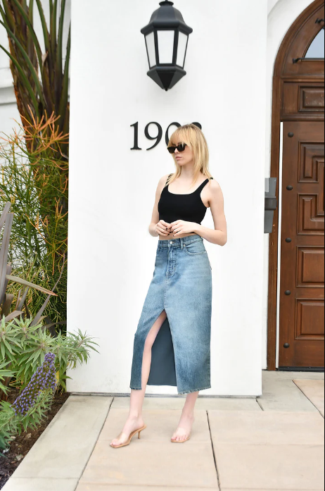 Maxine Midi Denim Skirt