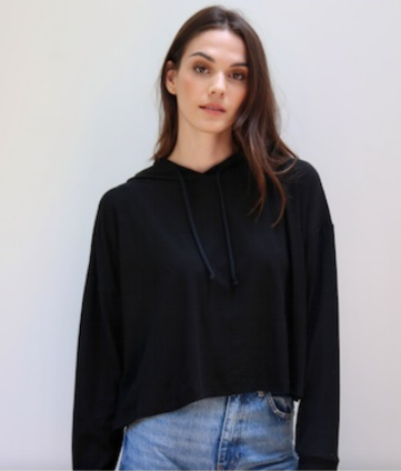 Shelby hooded fleece top