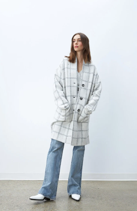 Nellie Plaid Coatigan