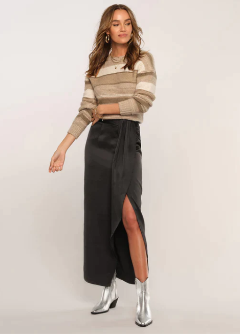 Maeve Hammered Satin skirt