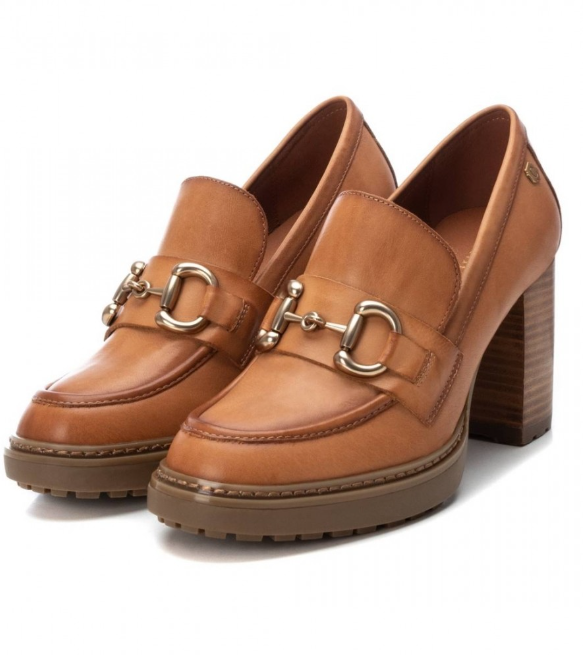 CARMELA STACKED HEEL LOAFER
