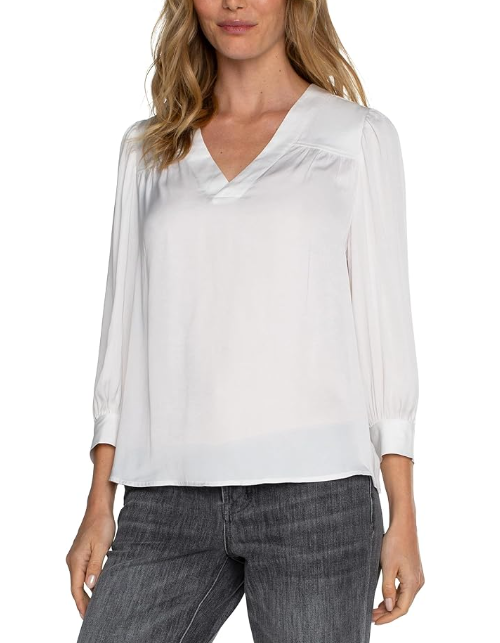 Liverpool V Neck popover blouse