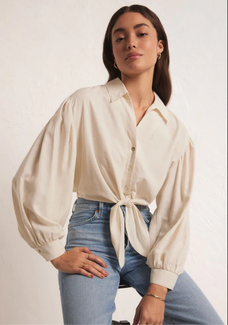 Tegan tie front top