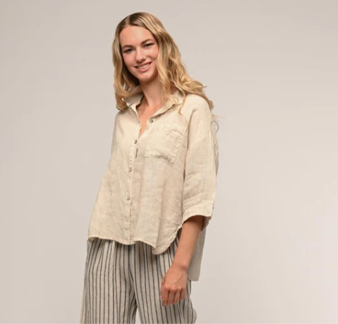 LINEN hi/lo Shirt