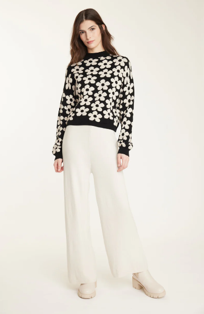 Ribbed knit pant (chantily cream)