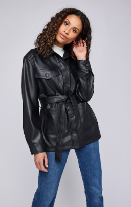 Grenadine Faux Leather Jacket