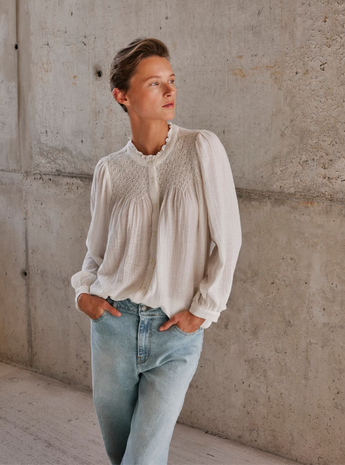 Cotton Smocked blouse