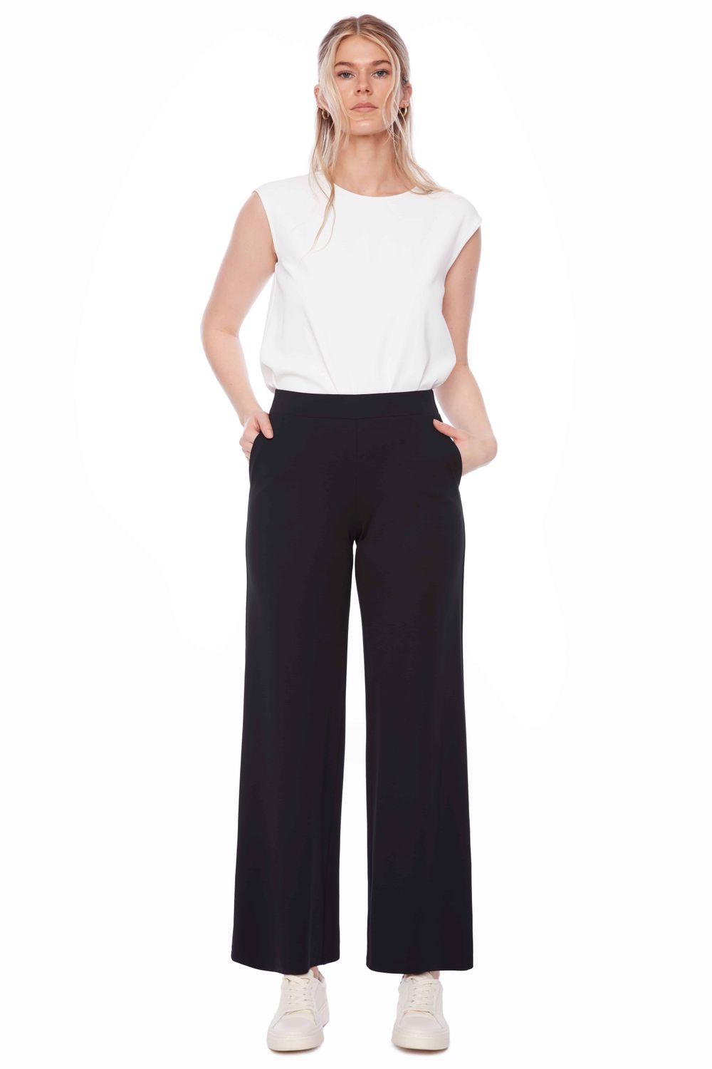 Pull Up Wide Leg Ponte Pant