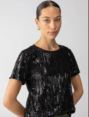 Sequin Perfect tee (black)