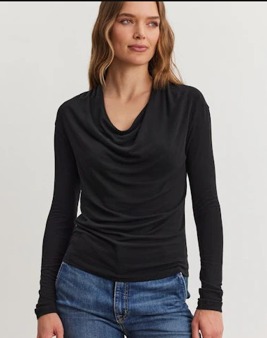 Patty drape neck top