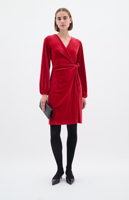Brynn Goriel Velvet Wrap Dress