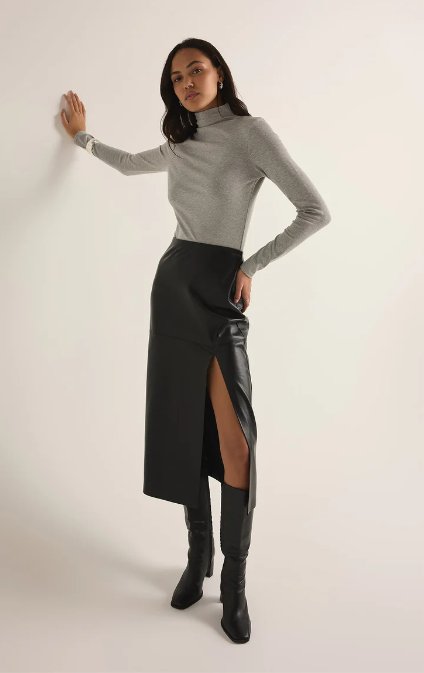 Metropolitan Faux Leather Skirt