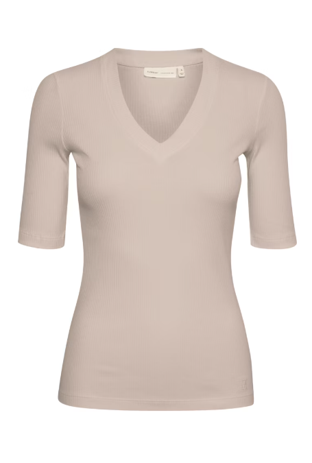Dagna V neck Tshirt (stone)
