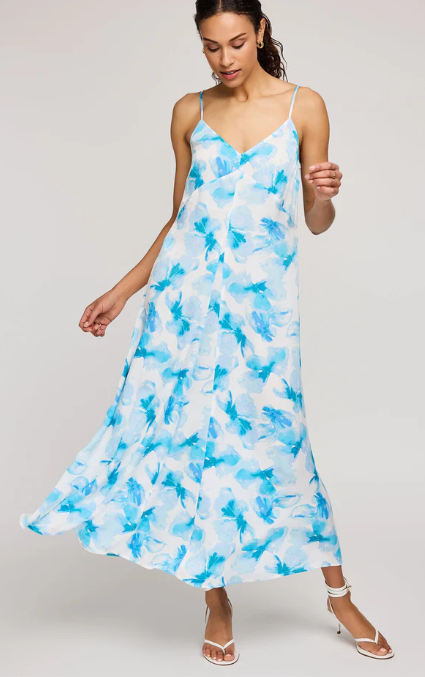 Cynthia Satin Maxi Dress