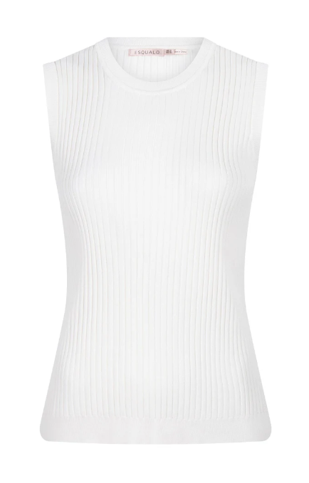 Sleeveless ribbed knit sweater