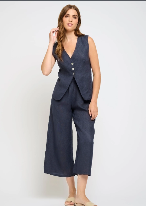 Cropped Linen Pant