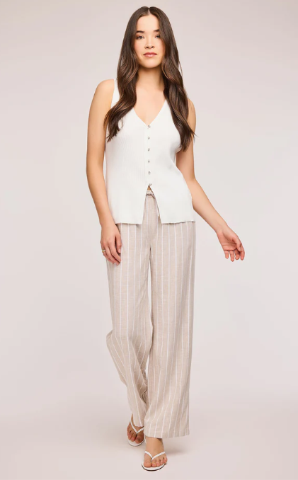 Finley Pinstripe Linen Pant