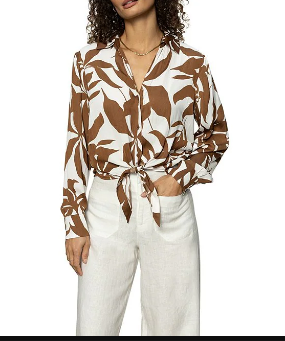 Lover Tie Shirt in Vintage Foliage