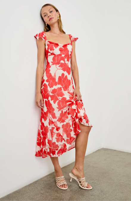 Marigold Dress (Scarlet Hibiscus)