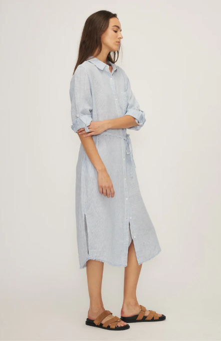 Estelle Linen Pinstripe dress