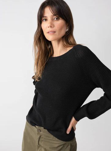 OPEN KNIT SWEATER (black)