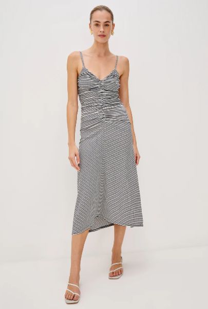 MARI dress in navy gingham