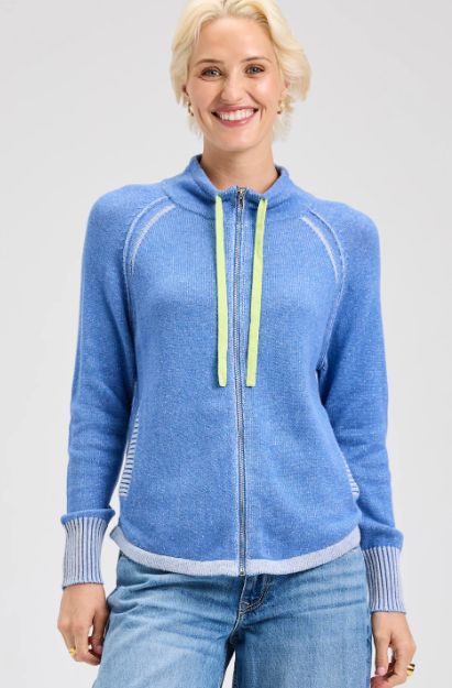 TWO TONED ZIP UP