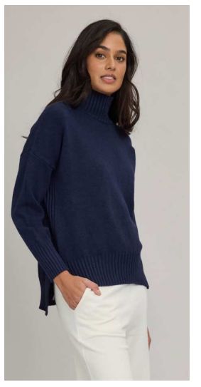 Essential mock neck knit sweater