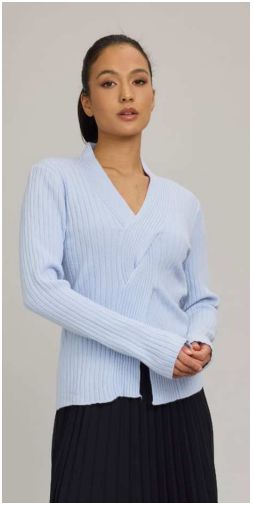 Ribbed Twisted Knit Sweater