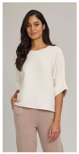 Cuffed sleeve sweater