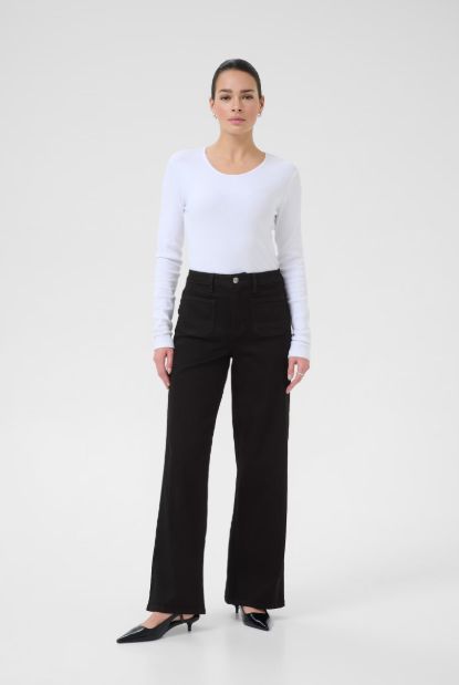 KABrook High Waist Wide Leg (black) jean