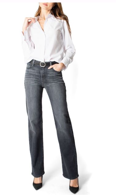 CALI Beverly Black straight leg denim