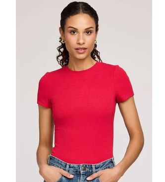 Tate ribbed crew neck tee