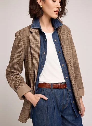 SAPPHIRA glencheck blazer
