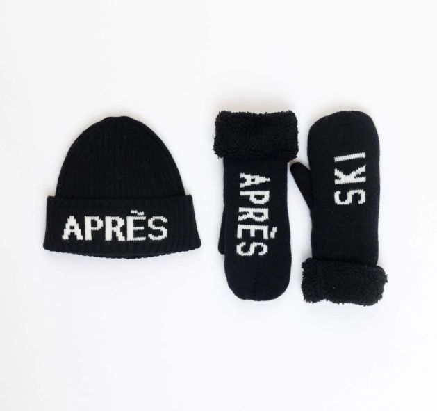 APRES SKI Hat &amp; Mitt Set