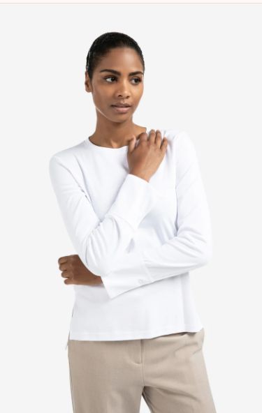 COTTON TOP with Woven Cuffs