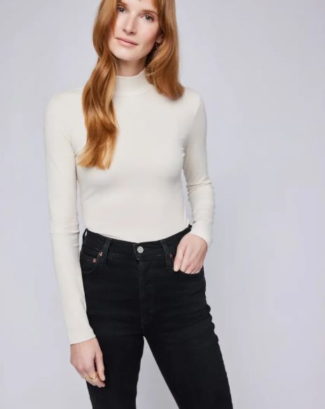 Wren Ribbed Mock Neck