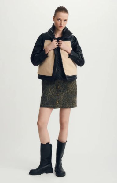 NOX Reversible Faux leather/Sherpa vest