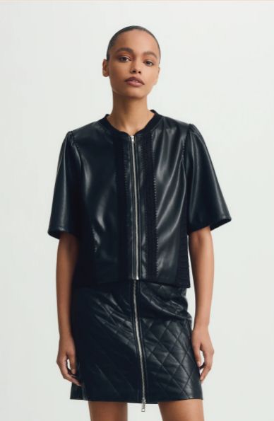 Echo Faux leather top