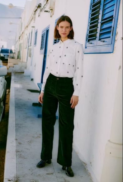 BYDasik Corduroy Wide Leg Pant