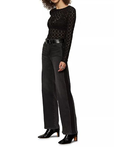 TUXEDO WIDE LEG CHARCOAL JEAN