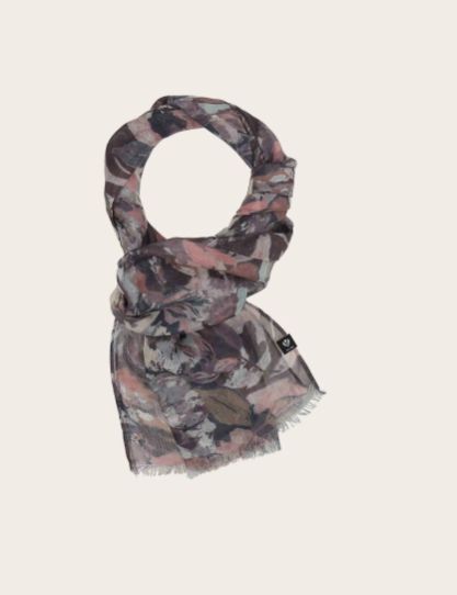 Print Scarf (grey &amp; Pink)