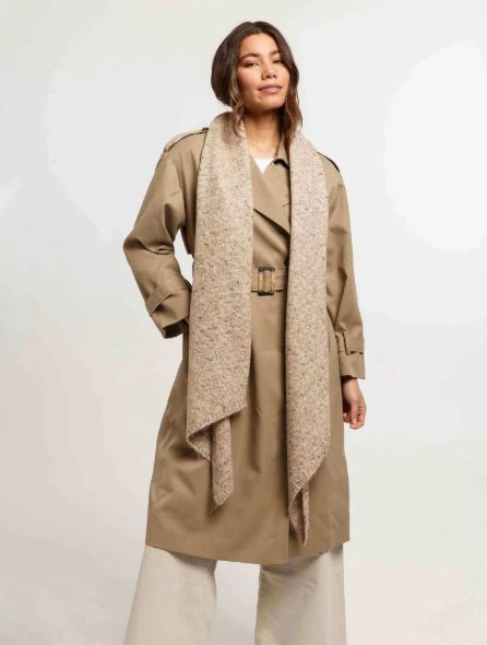 Knitted Scarf with Glitter (taupe)