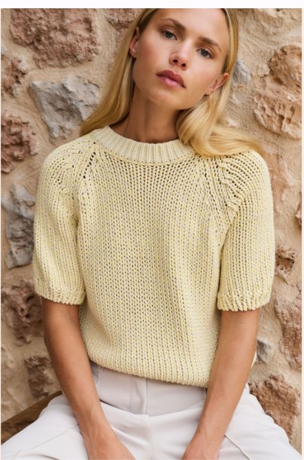 SHORT SLEEVE COTTON SWEATER