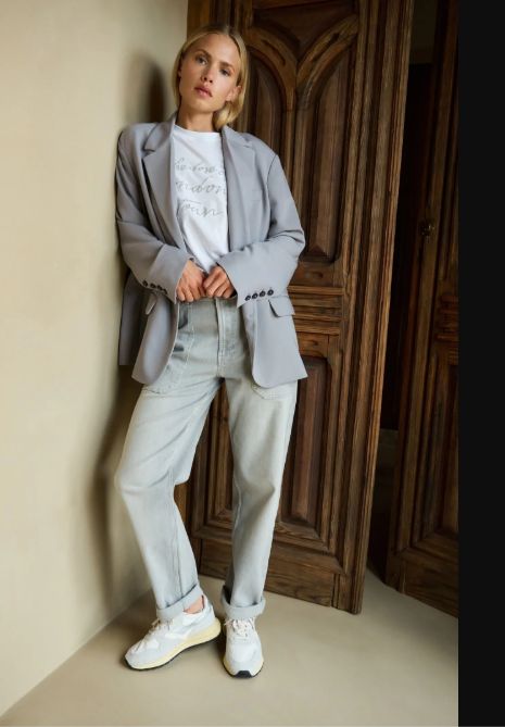 Mid Grey Straight Cargo jeans