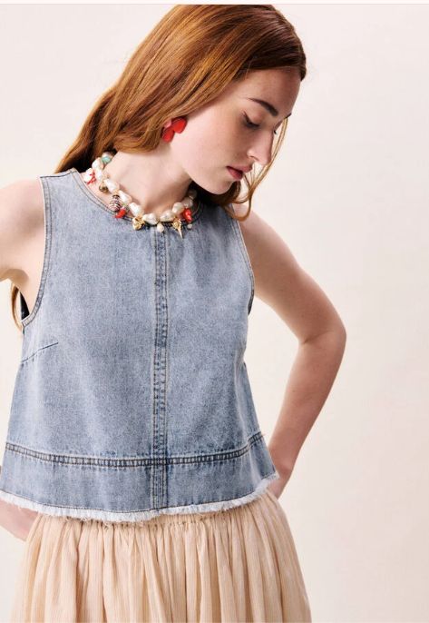 Aqualina denim top